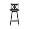 Flash Furniture Gwendolyn Commercial Solid Wood Modern Farmhouse Swivel Bar Height Barstool in Gray Wash Walnut ES-G1-29-GY-GG - alternate 4